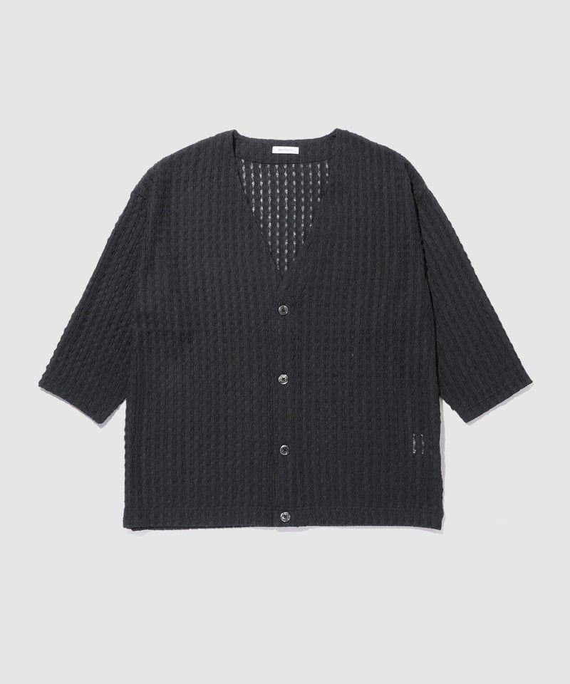 URBAN COLLECTION  レース素材7分袖カーディガン メンズ商品画像-1