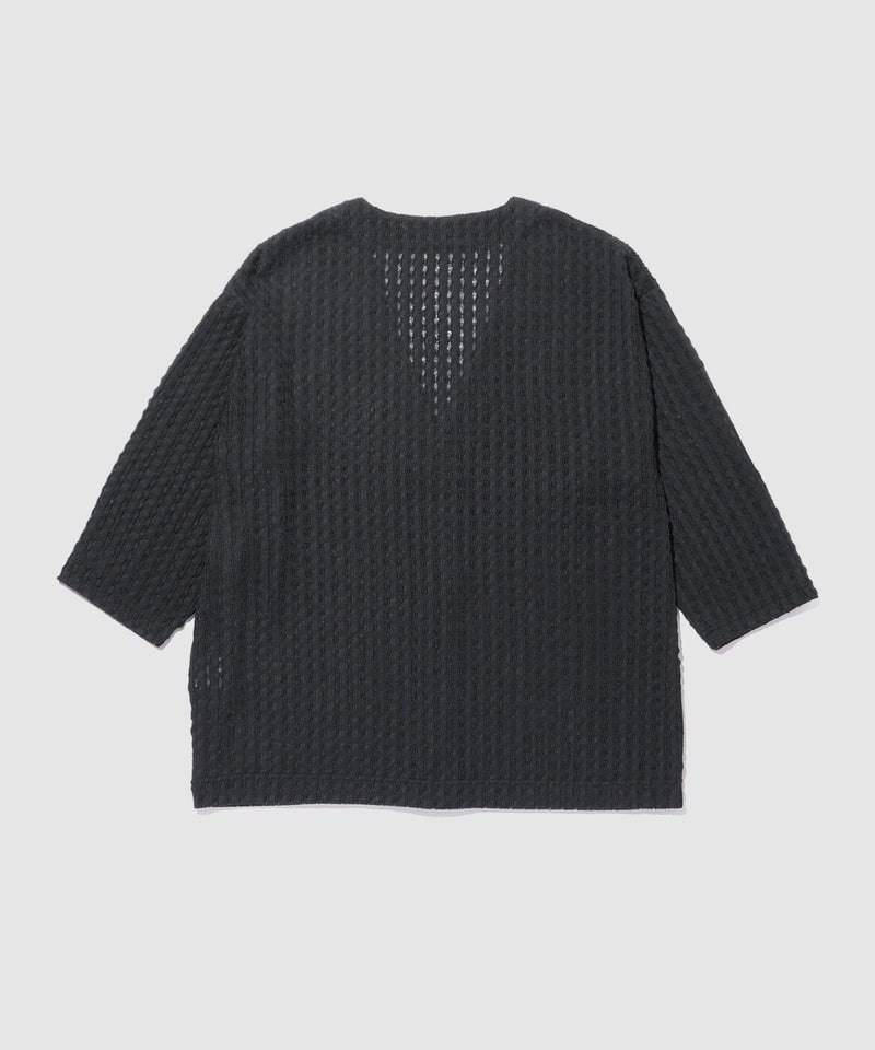 URBAN COLLECTION  レース素材7分袖カーディガン メンズ商品画像-3