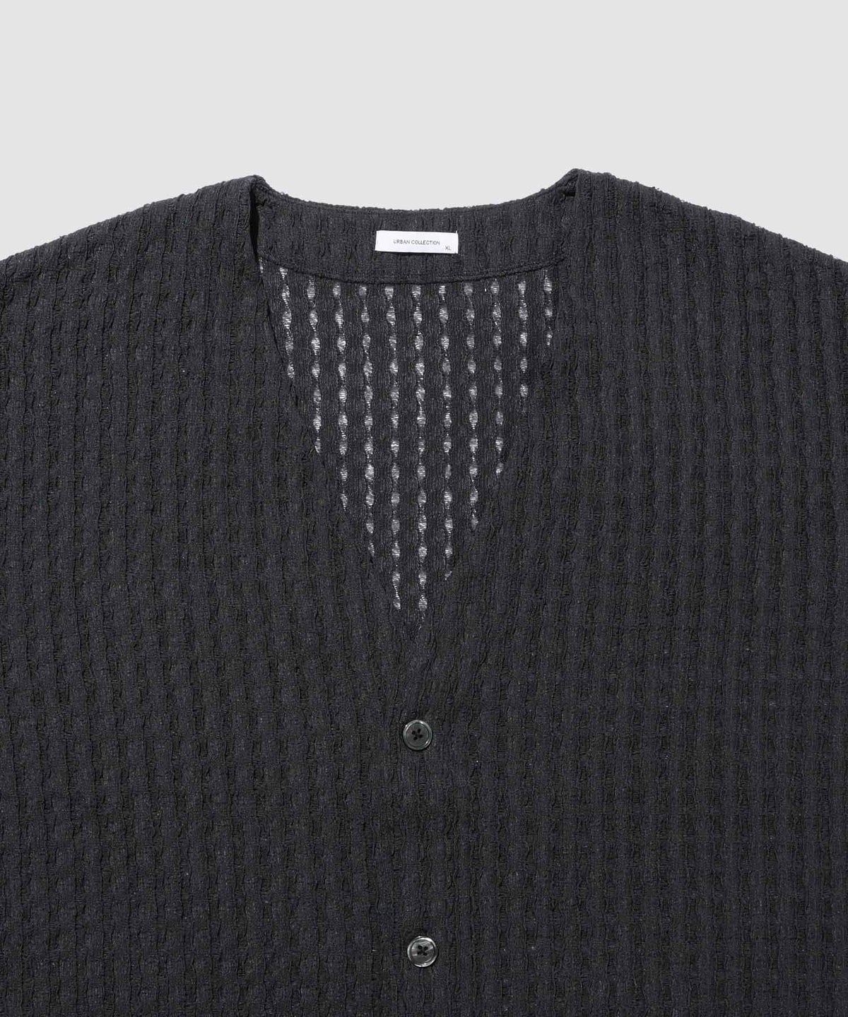 URBAN COLLECTION レース素材7分袖カーディガン メンズ