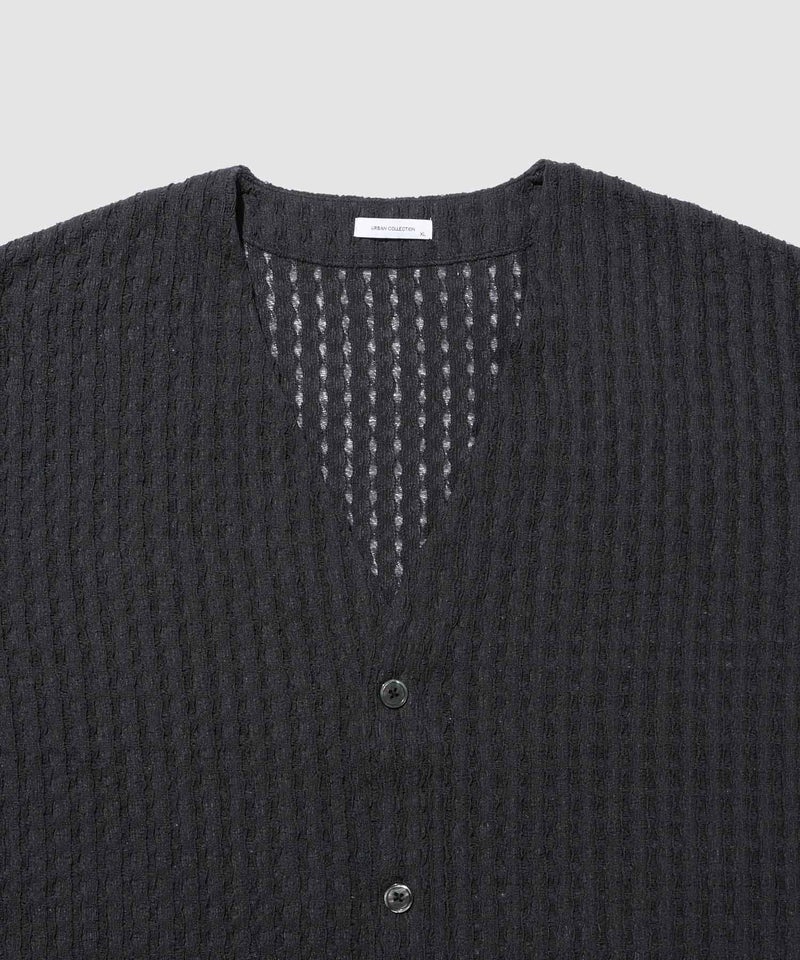 URBAN COLLECTION  レース素材7分袖カーディガン メンズ商品画像-4