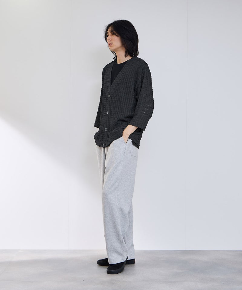 URBAN COLLECTION レース素材7分袖カーディガン メンズ商品画像-5