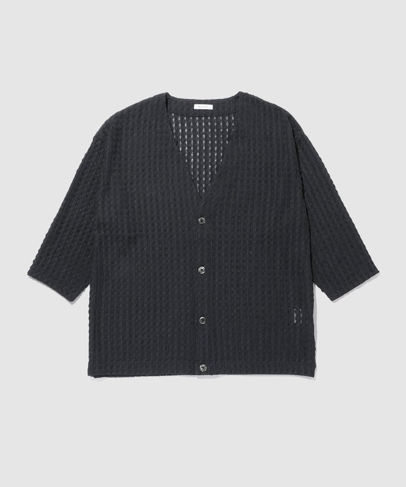 URBAN COLLECTION レース素材7分袖カーディガン メンズ商品画像-9