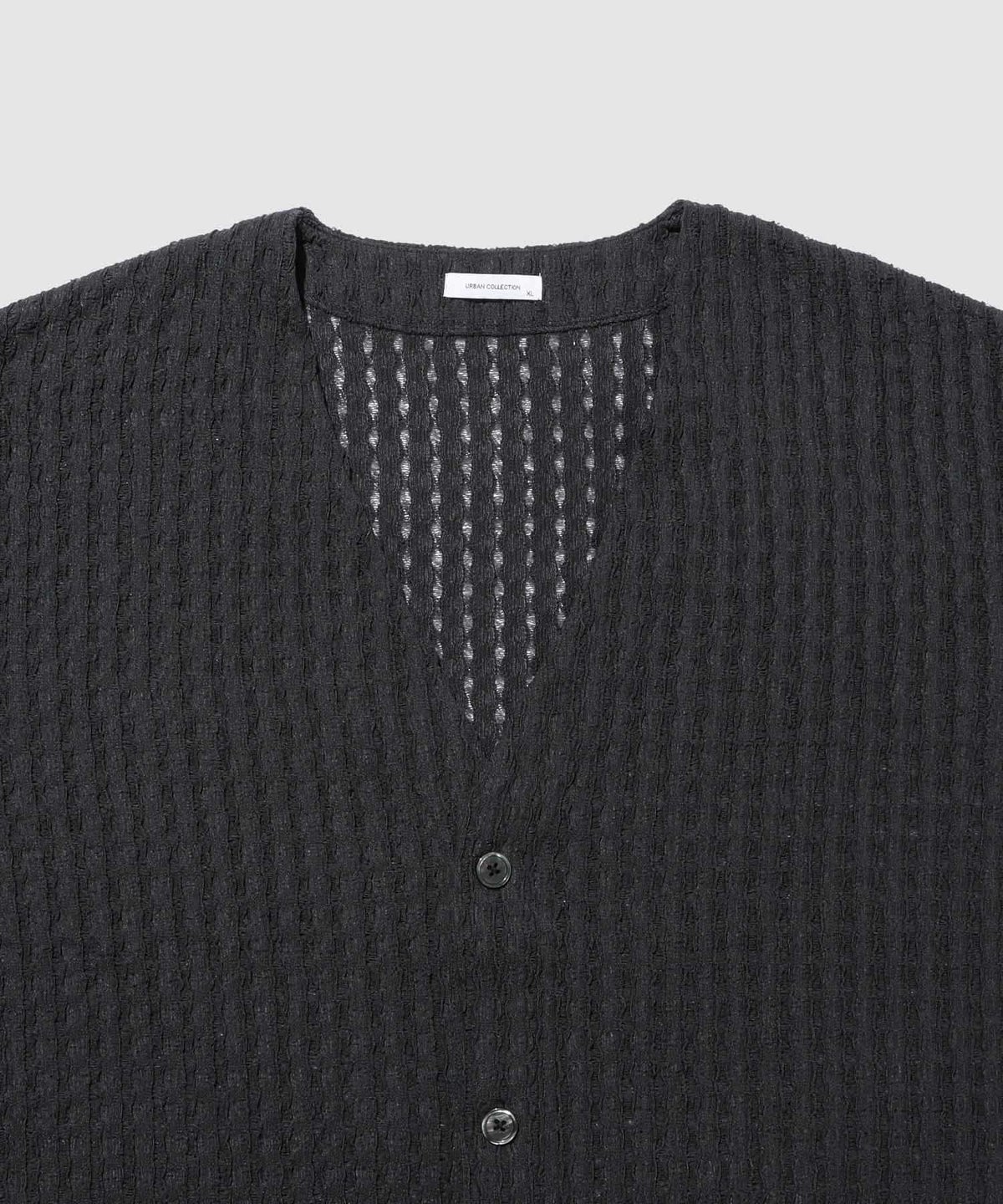 URBAN COLLECTION レース素材7分袖カーディガン メンズ
