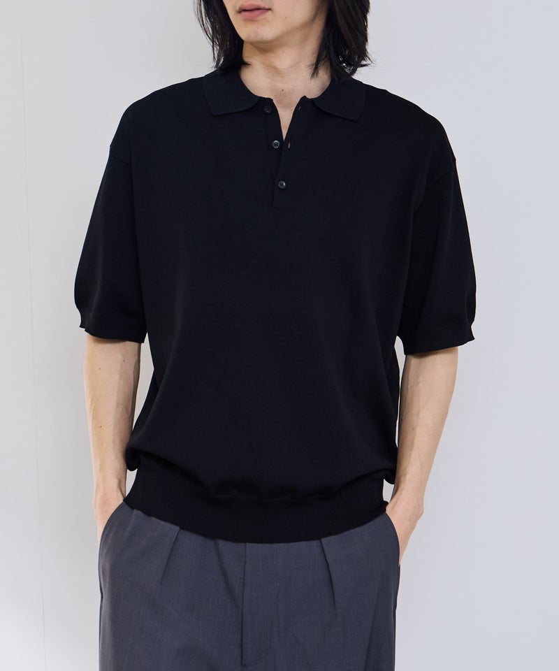 URBAN COLLECTION オーバーサイズ ハイゲージ ニットポロシャツ メンズ商品画像-3