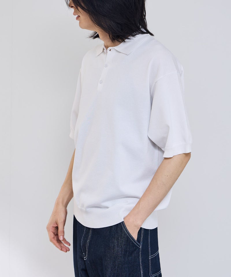 URBAN COLLECTION オーバーサイズ ハイゲージ ニットポロシャツ メンズ商品画像-7