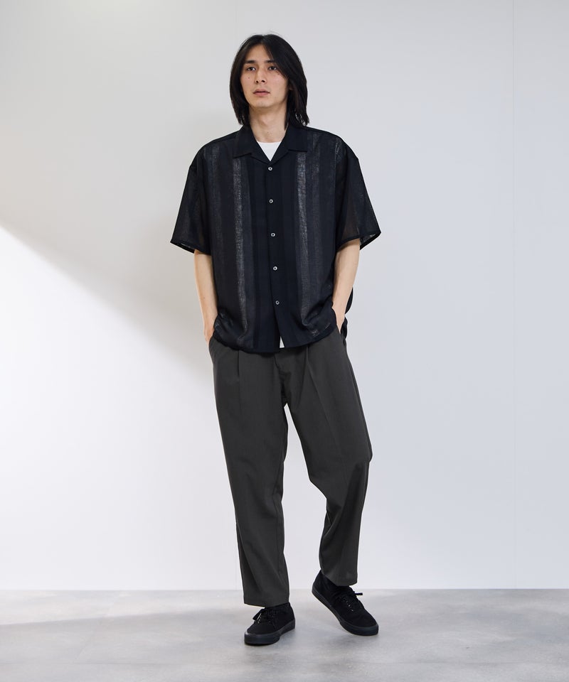 URBAN COLLECTION エアリネン カラミ織りワイドパンツ メンズ商品画像-7