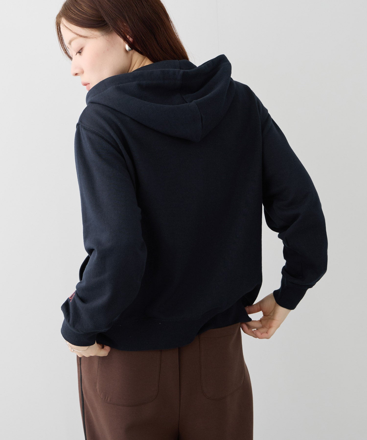 POLO BCS プレイヤー刺繍 クロップド ジップアップパーカー レディース