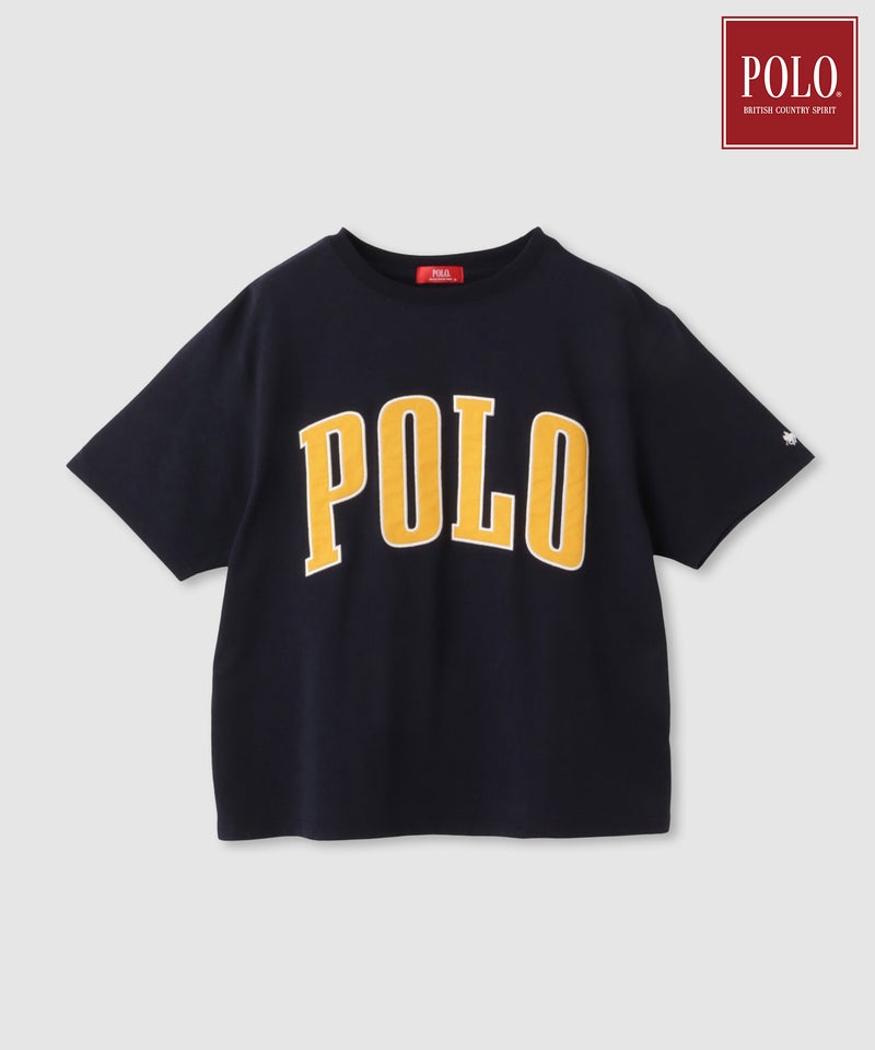 POLO BCS  フロントロゴ ツイルワッペン クロップドTシャツ レディース メール便 対応商品商品画像-1