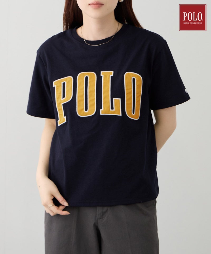 POLO BCS フロントロゴ ツイルワッペン クロップドTシャツ レディース メール便 対応商品商品画像-1