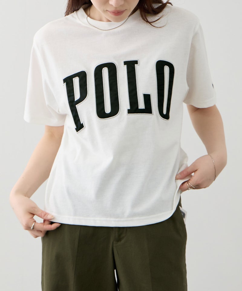 POLO BCS  フロントロゴ ツイルワッペン クロップドTシャツ レディース メール便 対応商品商品画像-2