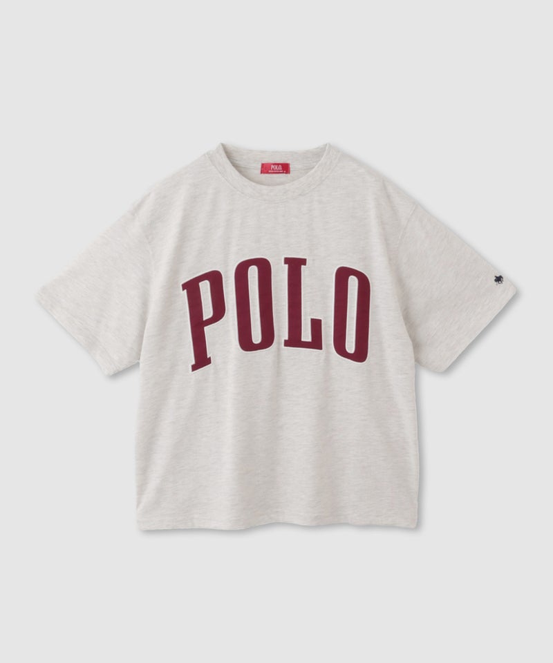 POLO BCS フロントロゴ ツイルワッペン クロップドTシャツ レディース メール便 対応商品商品画像-3