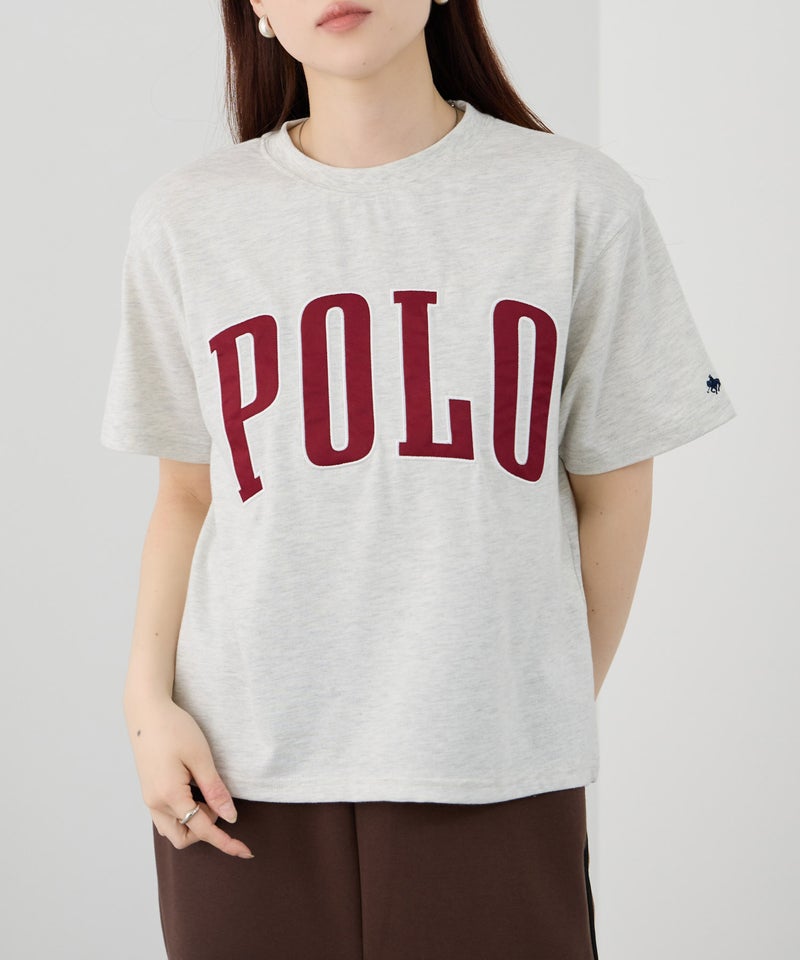 POLO BCS  フロントロゴ ツイルワッペン クロップドTシャツ レディース メール便 対応商品商品画像-3