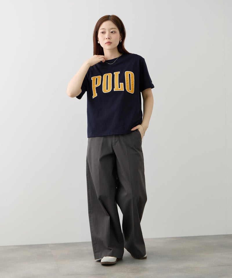 POLO BCS  フロントロゴ ツイルワッペン クロップドTシャツ レディース メール便 対応商品商品画像-7