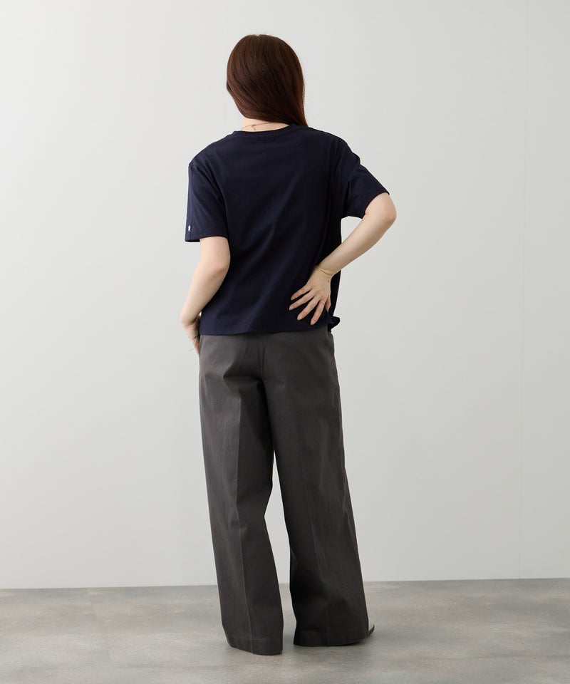 POLO BCS フロントロゴ ツイルワッペン クロップドTシャツ レディース メール便 対応商品商品画像-8