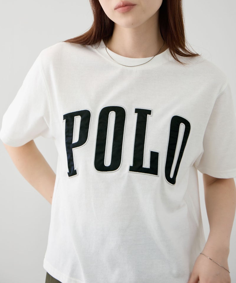 POLO BCS  フロントロゴ ツイルワッペン クロップドTシャツ レディース メール便 対応商品商品画像-9