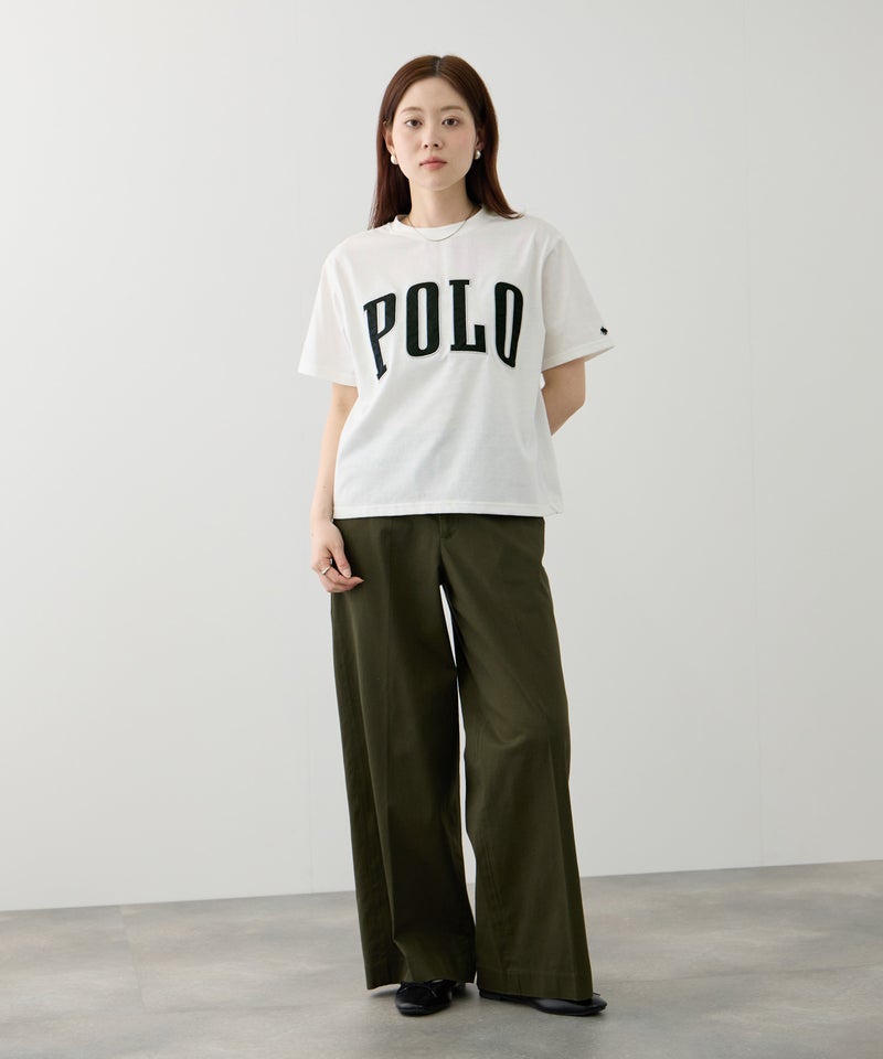 POLO BCS  フロントロゴ ツイルワッペン クロップドTシャツ レディース メール便 対応商品商品画像-10