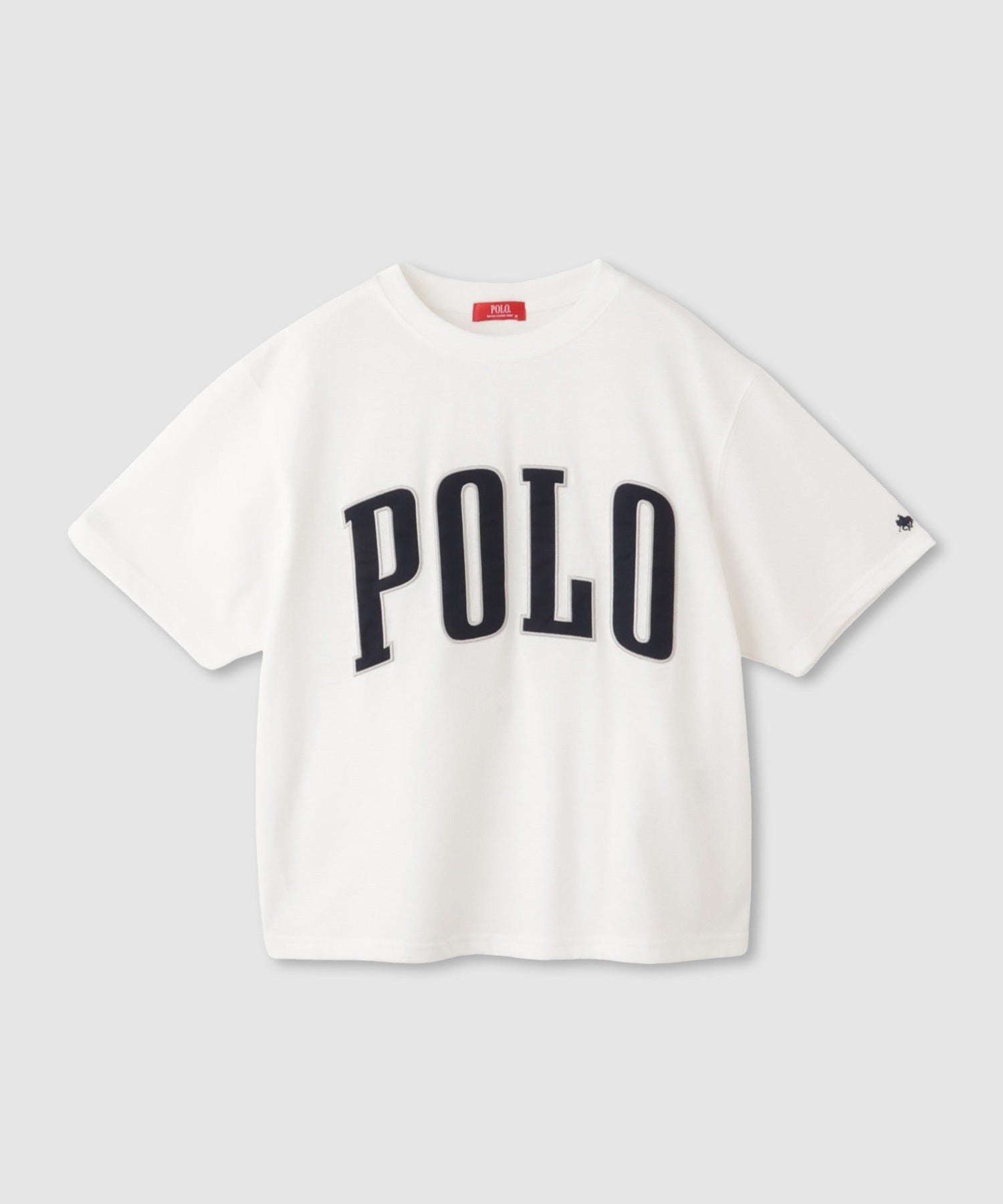 POLO BCS フロントロゴ ツイルワッペン クロップドTシャツ レディース