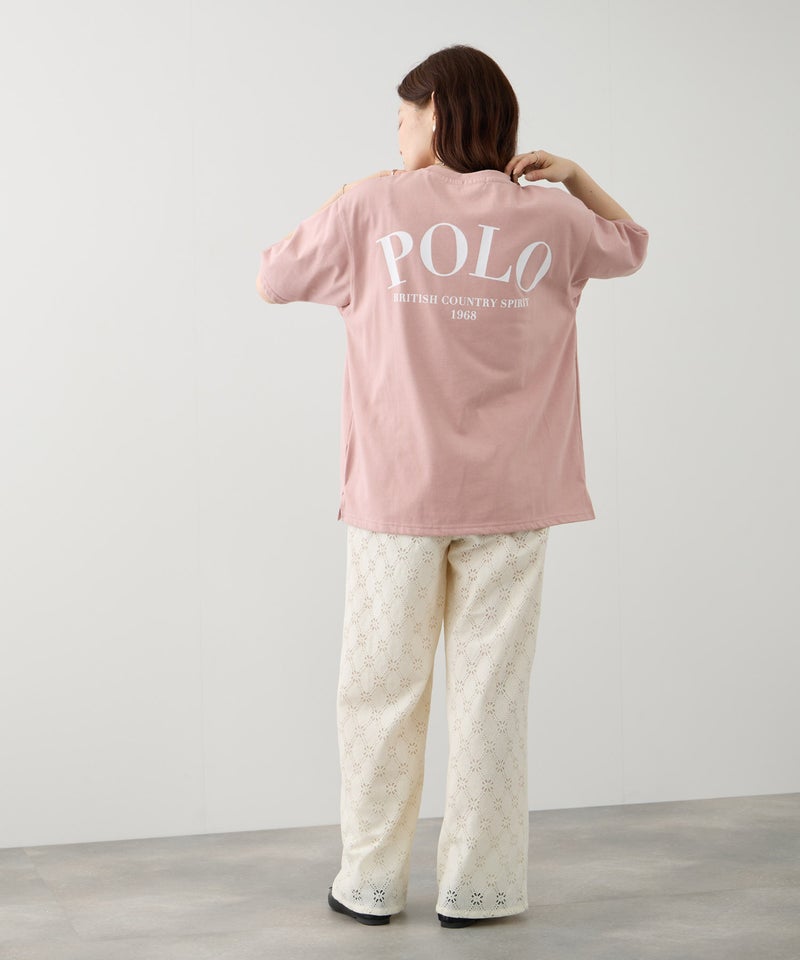 POLO BCS バックプリントオーバーサイズTシャツ レディース メール便 対応商品商品画像-7
