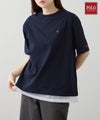 POLO BCS プレイヤー刺繍 チュールフェイクレイヤード オーバーサイズTシャツ レディース メール便 対応商品商品サムネイル-1