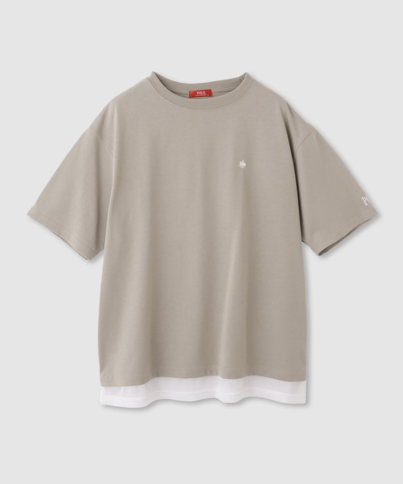 POLO BCS プレイヤー刺繍 チュールフェイクレイヤード オーバーサイズTシャツ レディース メール便 対応商品商品画像-3