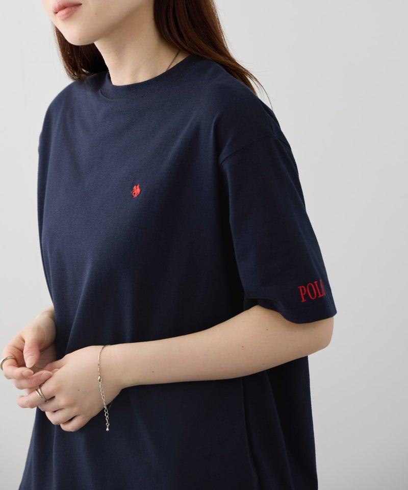 POLO BCS プレイヤー刺繍 チュールフェイクレイヤード オーバーサイズTシャツ レディース メール便 対応商品商品画像-4