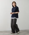 POLO BCS プレイヤー刺繍 チュールフェイクレイヤード オーバーサイズTシャツ レディース メール便 対応商品商品サムネイル-8