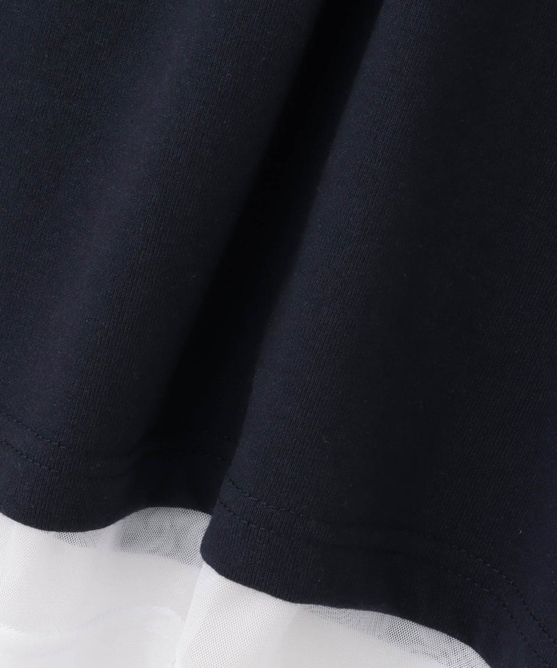 POLO BCS プレイヤー刺繍 チュールフェイクレイヤード オーバーサイズTシャツ レディース メール便 対応商品商品画像-9