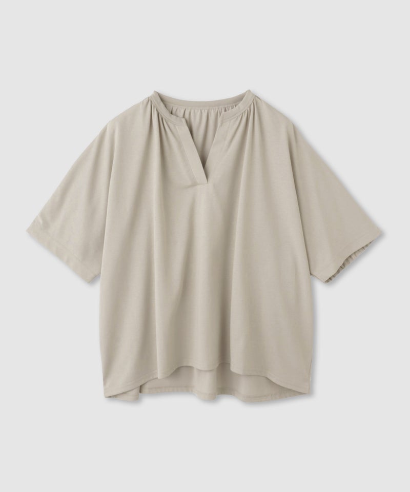 Idnes シルケット バックギャザースキッパーカットソー レディース メール便 対応商品商品画像-1