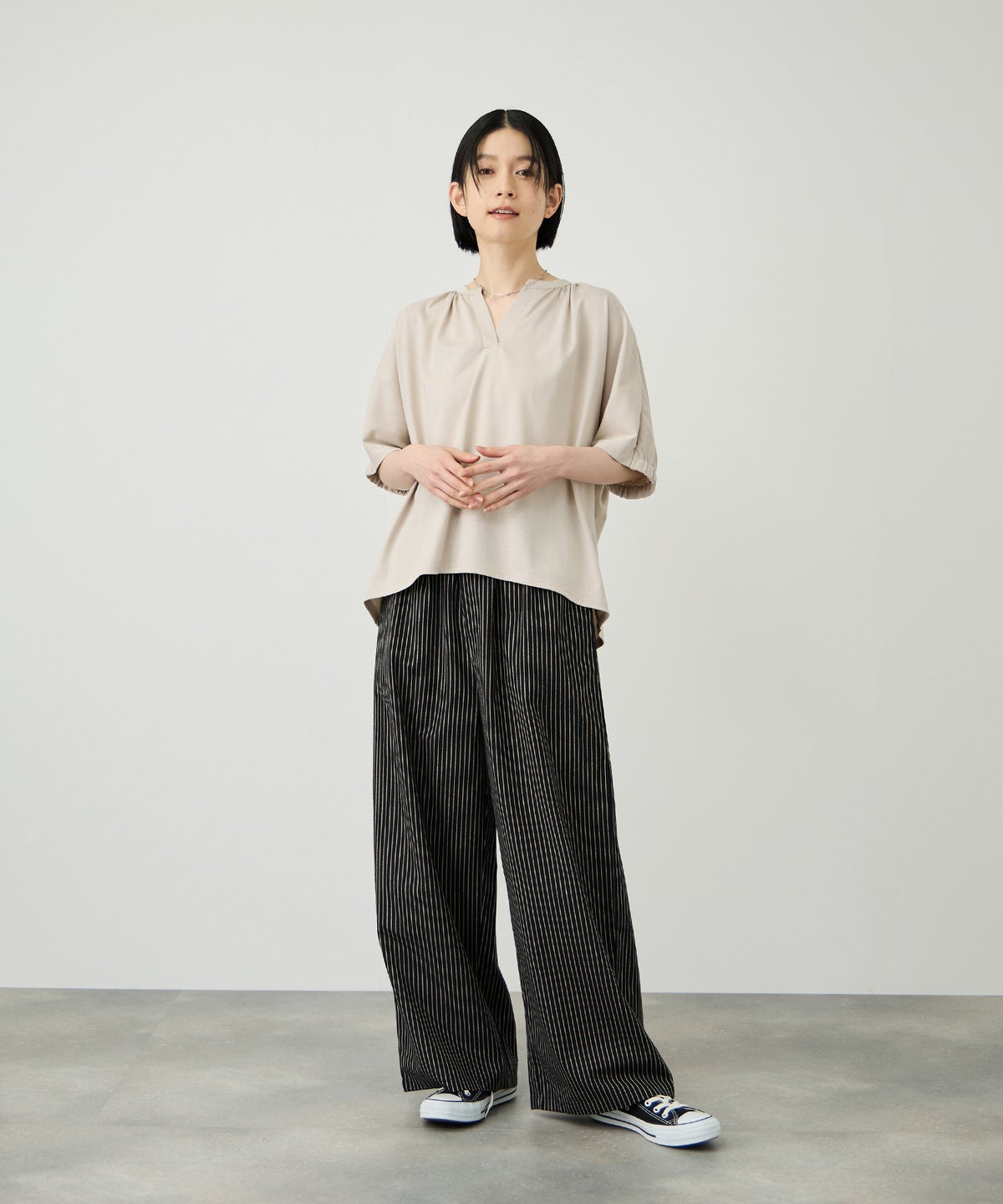 Idnes シルケット バックギャザースキッパーカットソー レディース メール便 対応商品