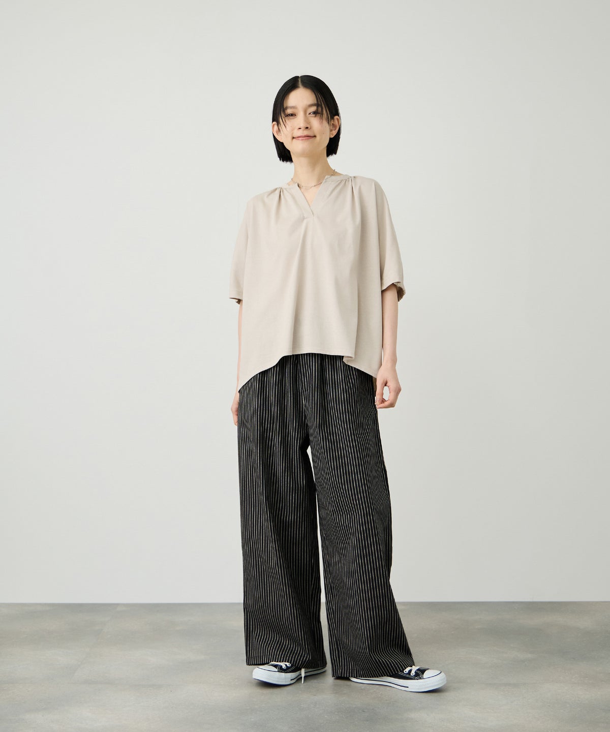 Idnes シルケット バックギャザースキッパーカットソー レディース メール便 対応商品