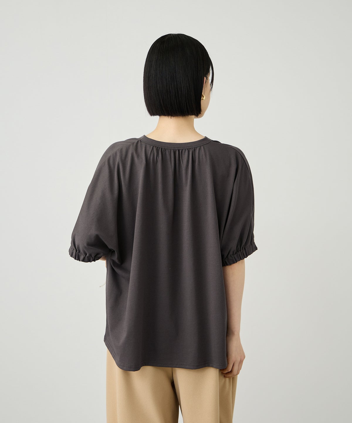 Idnes シルケット バックギャザースキッパーカットソー レディース メール便 対応商品