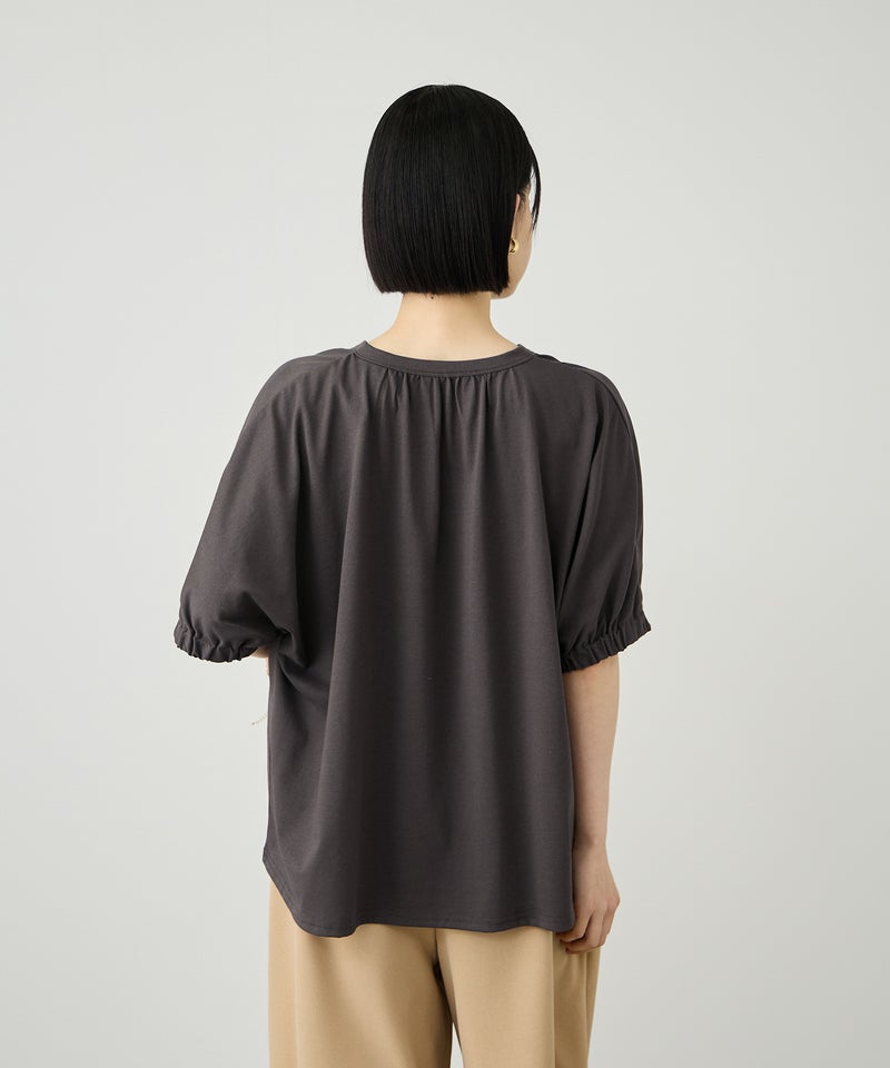 Idnes シルケット バックギャザースキッパーカットソー レディース メール便 対応商品商品画像-10