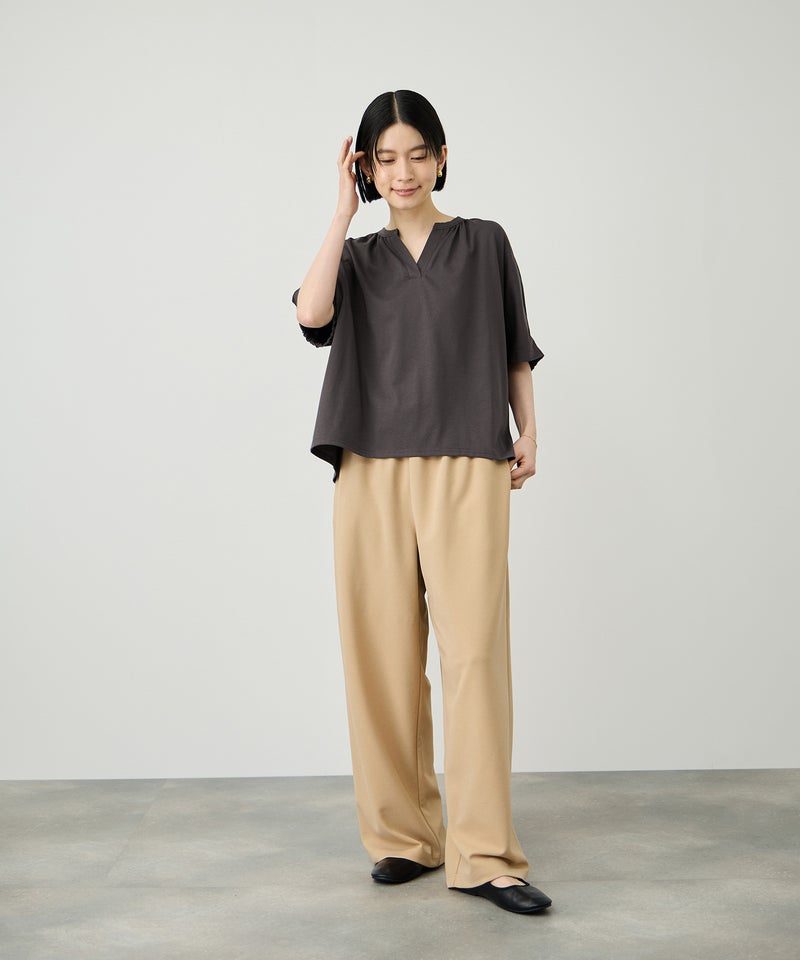 Idnes  シルケット バックギャザースキッパーカットソー レディース メール便 対応商品商品画像-11