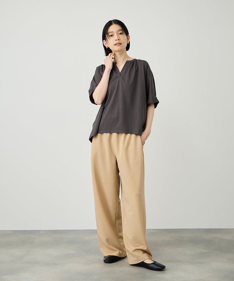 Idnes  シルケット バックギャザースキッパーカットソー レディース メール便 対応商品商品画像-12