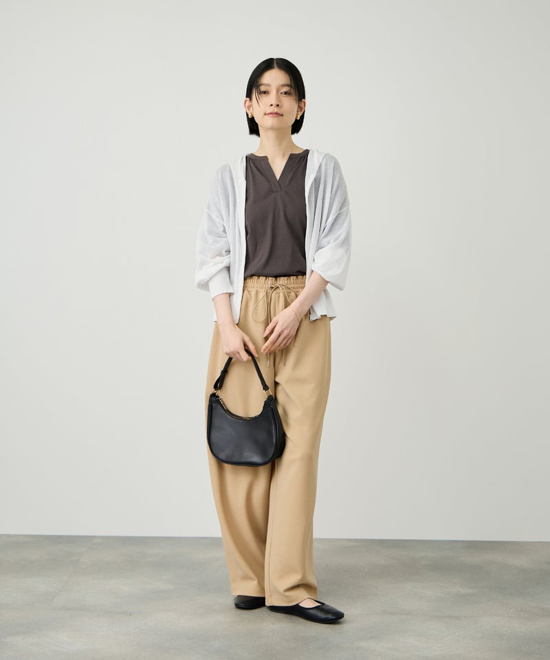 Idnes  ウォッシャブルシアーハイゲージニットパーカー レディース商品画像-11