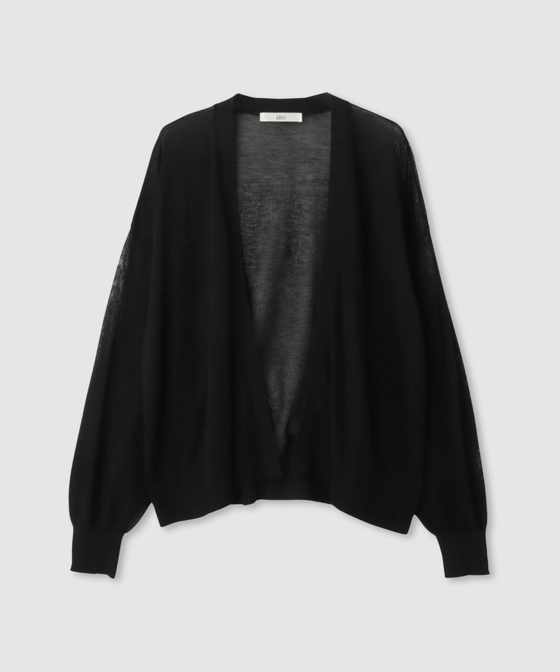 Idnes  ウォッシャブルシアーハイゲージニットカーディガン レディース商品画像-1