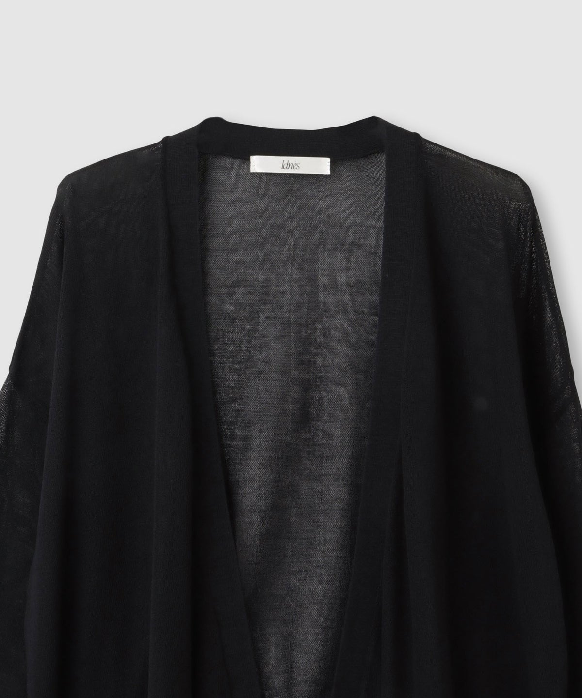 Idnes ウォッシャブルシアーハイゲージニットカーディガン レディース