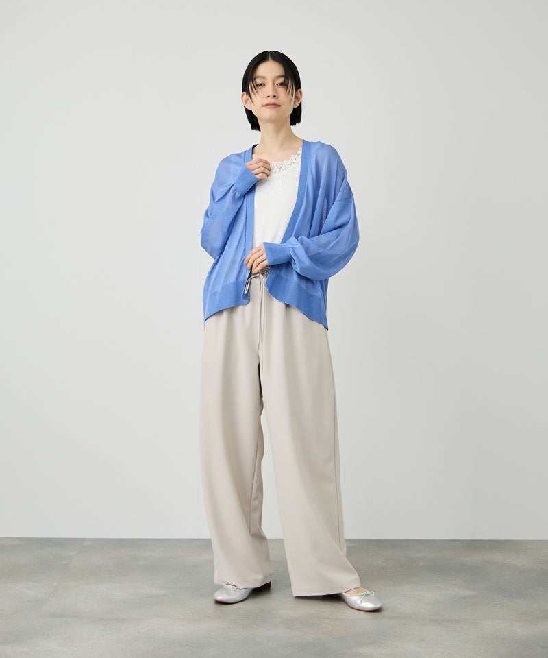 Idnes  ウォッシャブルシアーハイゲージニットカーディガン レディース商品画像-15