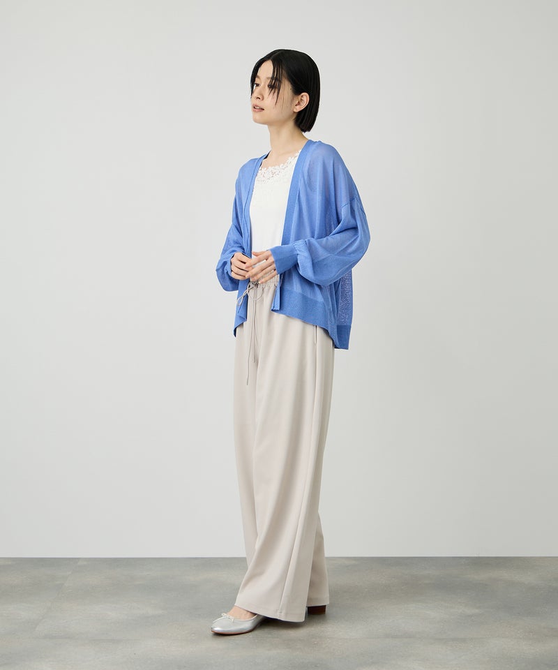 Idnes  ウォッシャブルシアーハイゲージニットカーディガン レディース商品画像-16