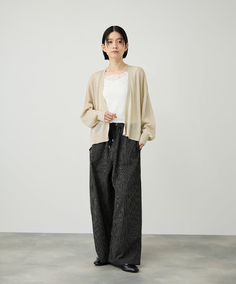 Idnes ウォッシャブルシアーハイゲージニットカーディガン レディース商品画像-19