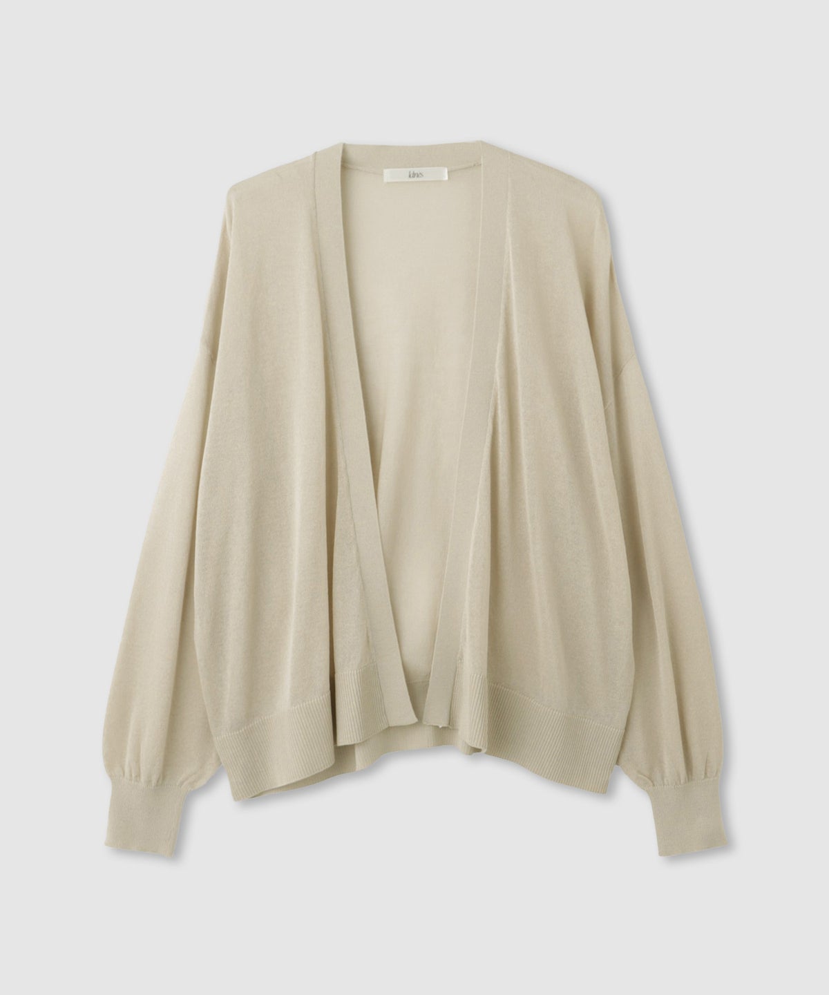 Idnes ウォッシャブルシアーハイゲージニットカーディガン レディース