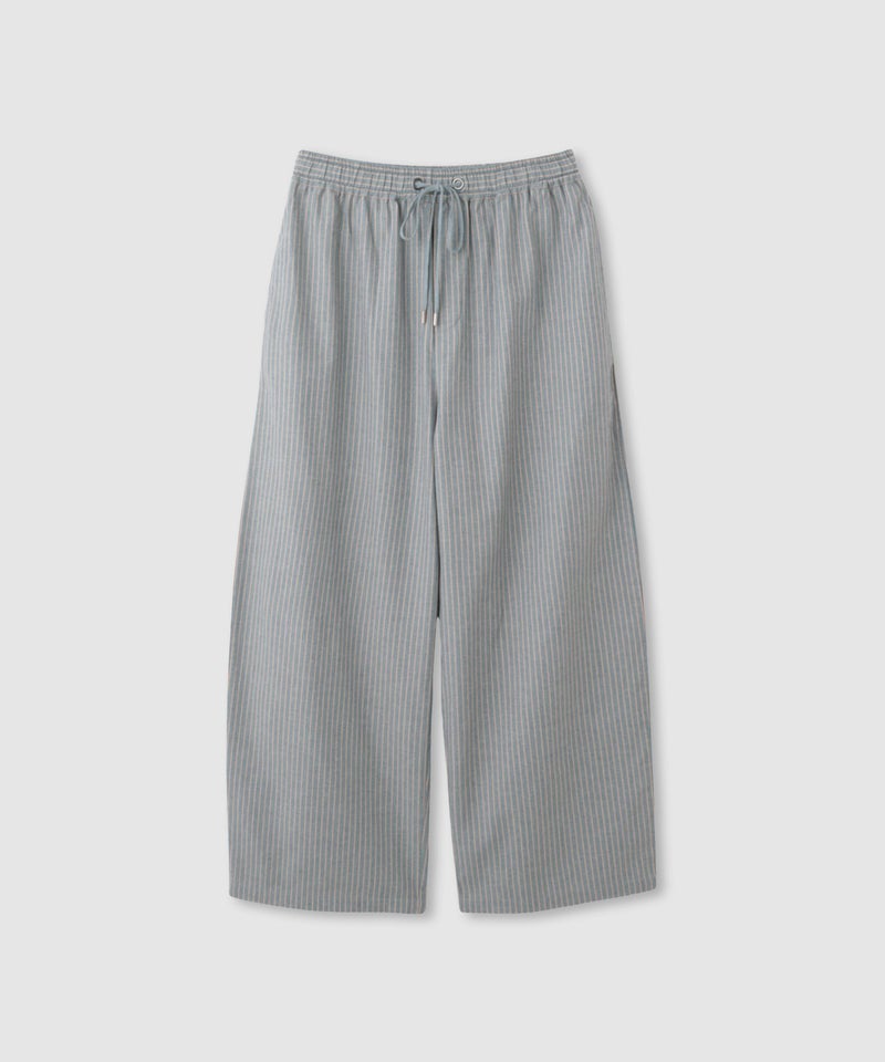 Idnes  ヒッコリーワイドパンツ レディース商品画像-1