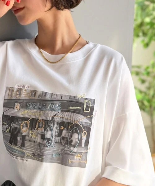 hayamAloha更紗パフTシャツ 45R
