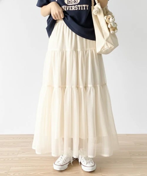 Classical Elf【キッズ】 親子お揃い リンクコーデできちゃう!チュールティアードスカート商品画像-3