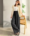 Classical Elf【接触冷感機能付き】涼感叶う!この夏、優勝item。【-3℃】ウエストタックワイドストレートイージーパンツ商品サムネイル-13