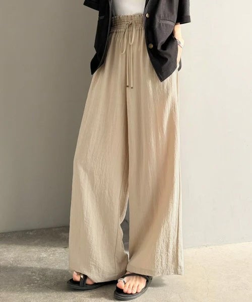 Classical Elf【接触冷感機能付き】涼感叶う!この夏、優勝item。【-3℃】ウエストタックワイドストレートイージーパンツ商品画像-26