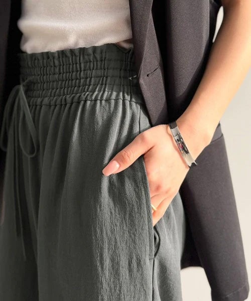 Classical Elf【接触冷感機能付き】涼感叶う!この夏、優勝item。【-3℃】ウエストタックワイドストレートイージーパンツ商品画像-30