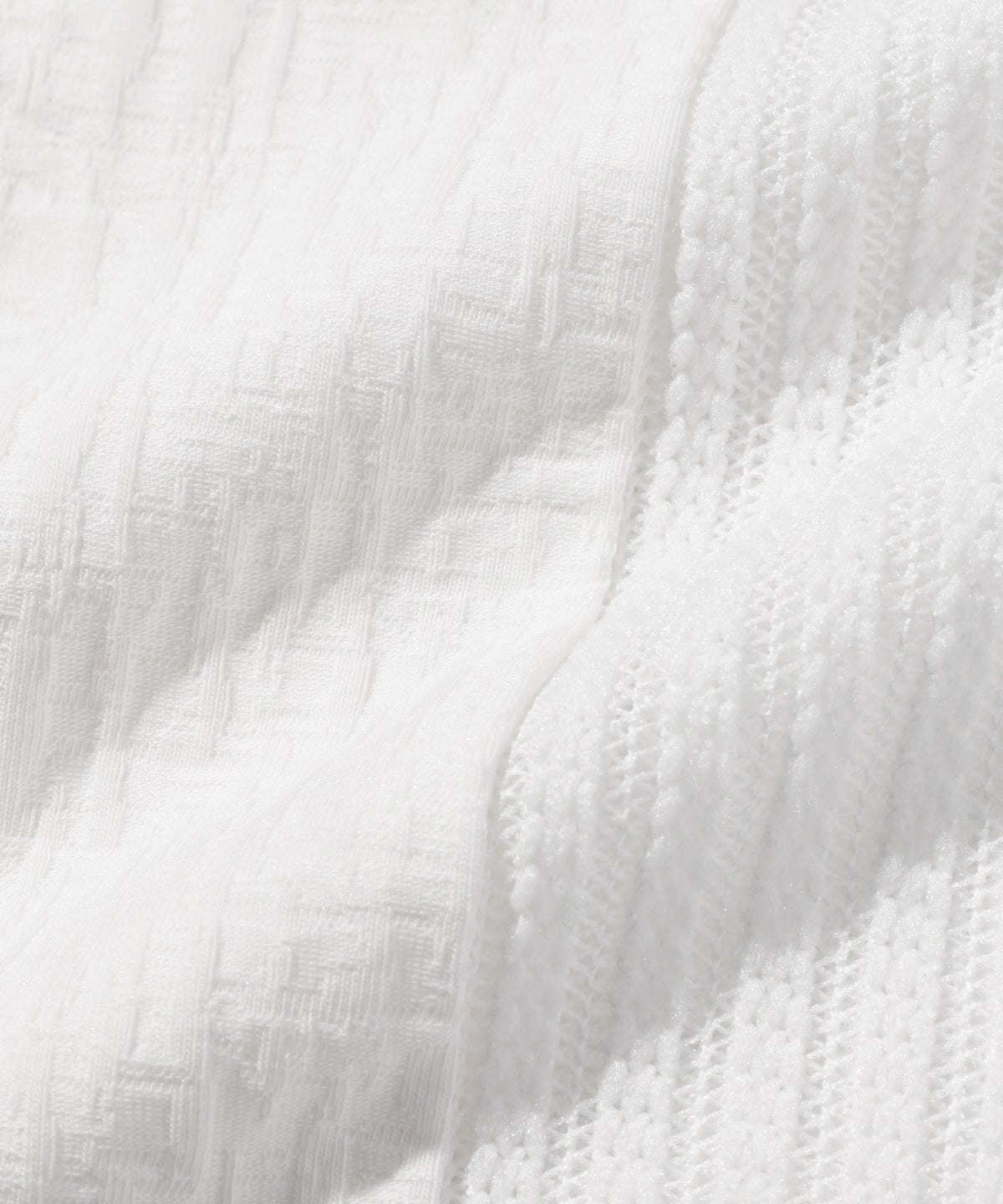 TETE HOMME 異素材切替 シアーレース 半袖オープンカラーシャツ メンズ