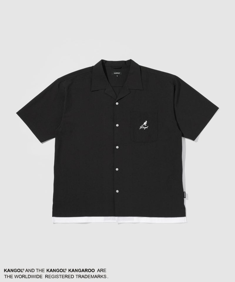 KANGOL フェイクレイヤード オープンカラー シャツ メンズ商品画像-1