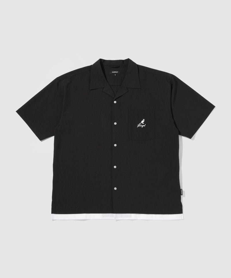 KANGOL フェイクレイヤード オープンカラー シャツ メンズ商品画像-4